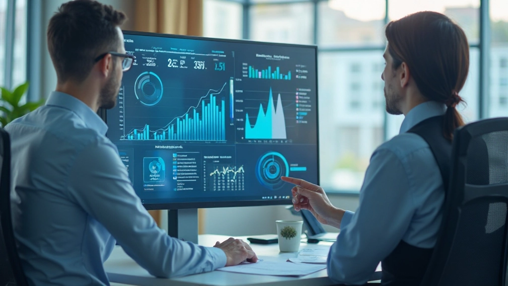 Interactief dashboard met verschillende datavisualisaties en grafieken op computerscherm
