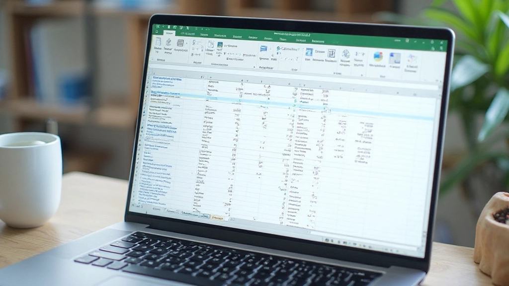 Excel-interface met analyseformules en gegevenstabellen